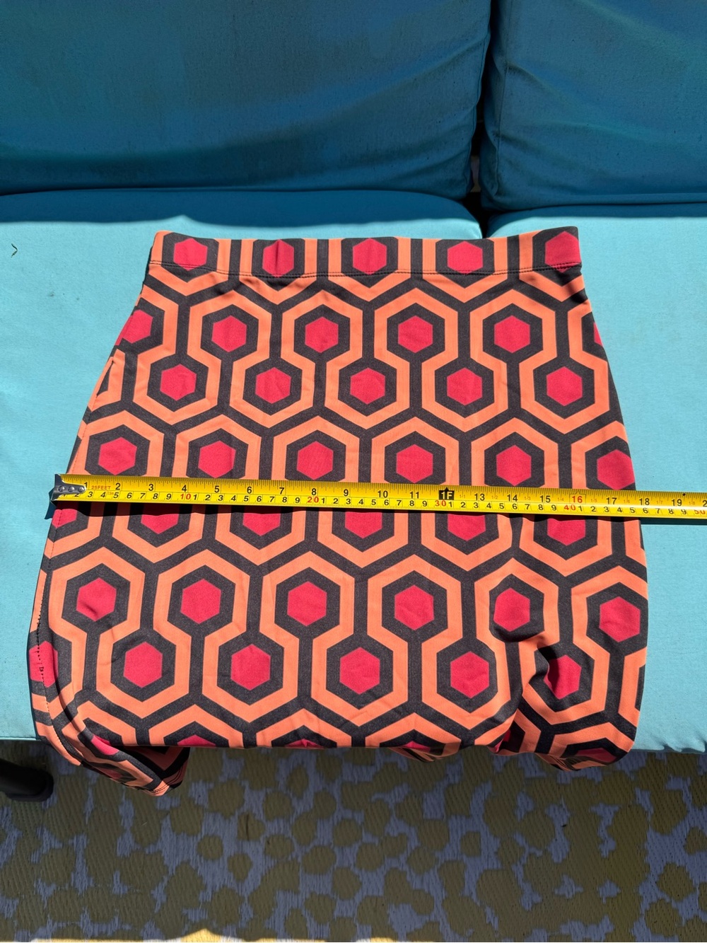The Shining Mini Skirt in Pink and Orange - Picture 3 of 3